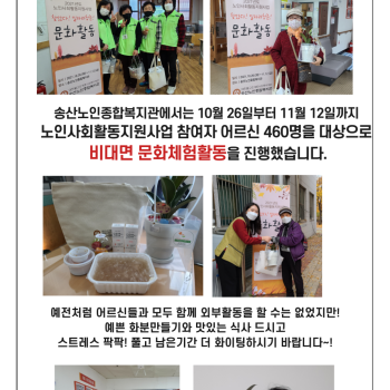 2021년 노인사회활동지원사업 비대면문화체험활동 진행 이미지