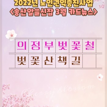 2022년 노인권익증진사업 송산알쓸신잡 3월 카드뉴스! 이미지